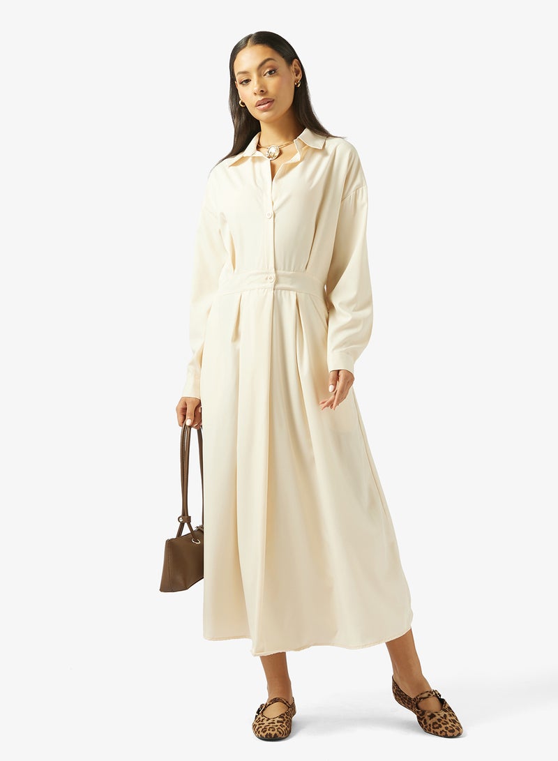Ginger Collared A Line Midi Dress - Image 4